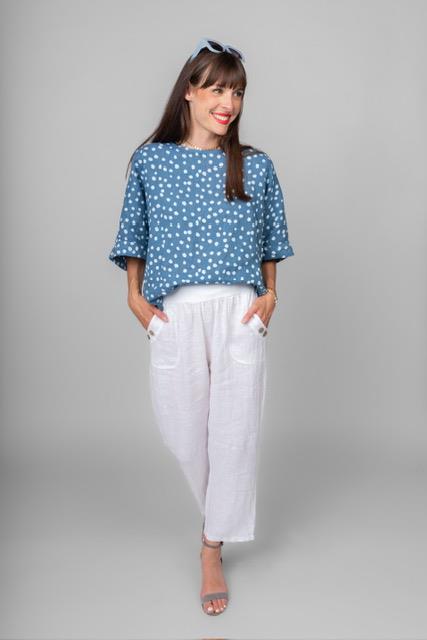 Straight Leg Linen Pants
