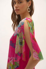 Floral Print Poncho Top