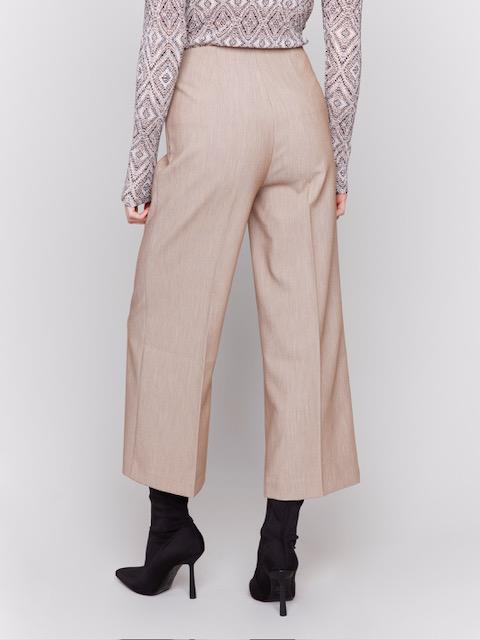 Wide Leg Side Zipper Pants
