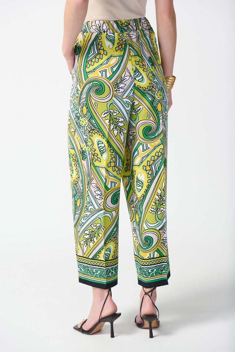 Paisley Print Crop Pants