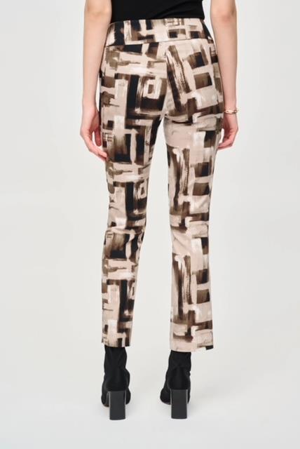 Abstract Print Pull On Pants