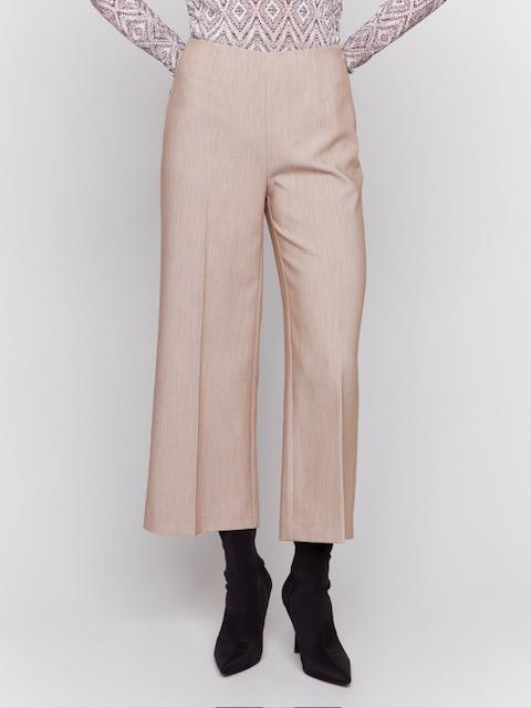 Wide Leg Side Zipper Pants