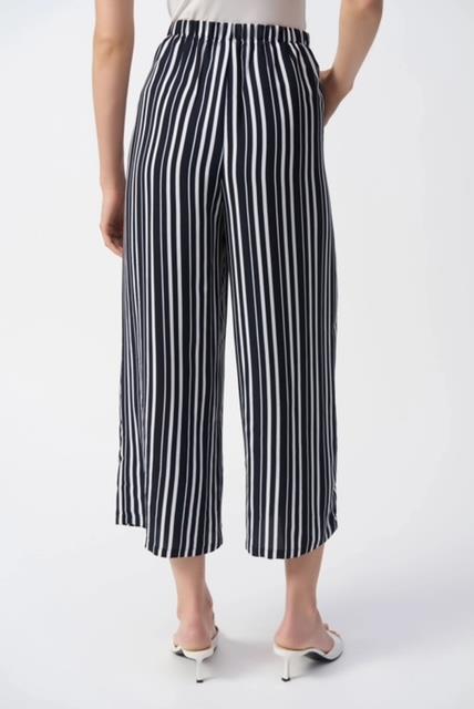 Stripe Print Culott Pants