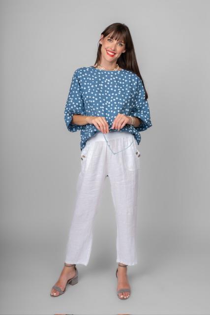 Straight Leg Linen Pants