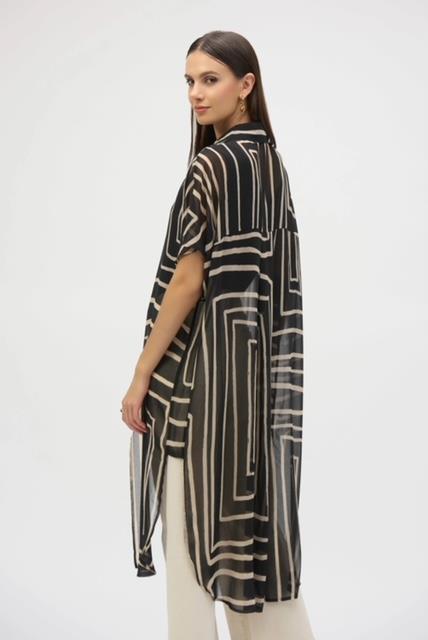 Chiffon Geometric Duster