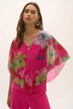 Floral Print Poncho Top