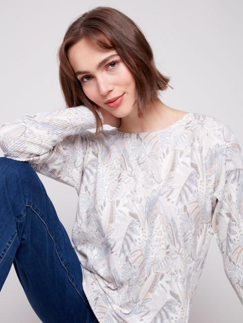 Printed Sweater With Pockets