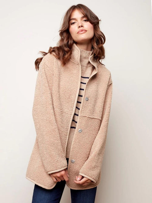 Reversible Faux Suede Coat