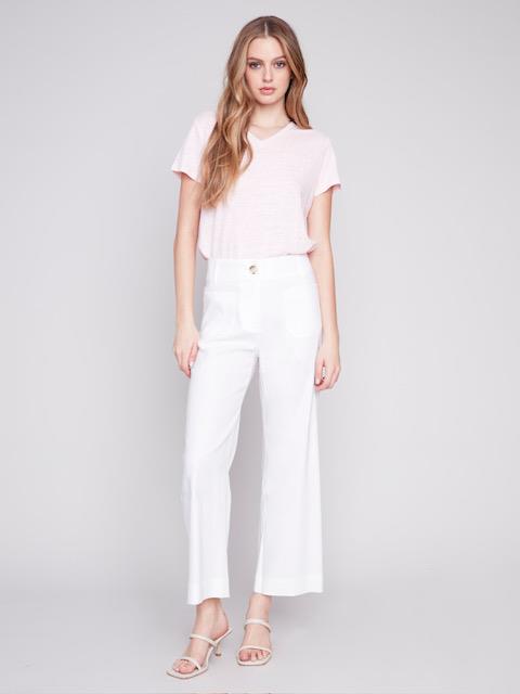 Cropped Straight Leg Pants