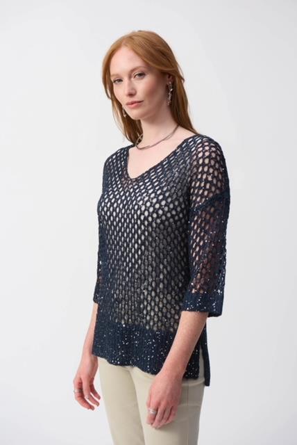 Crochet Sweater With Sequins