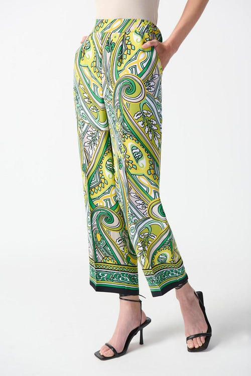 Paisley Print Crop Pants