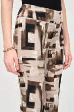 Abstract Print Pull On Pants