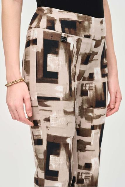 Abstract Print Pull On Pants