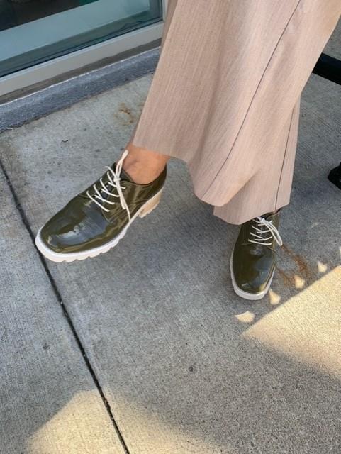 Daya Olive Pat Shoes