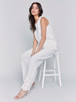 Embroidered Sleeveless Top