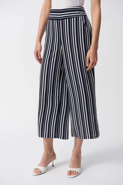 Stripe Print Culott Pants