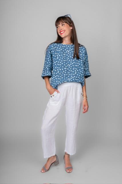 Straight Leg Linen Pants