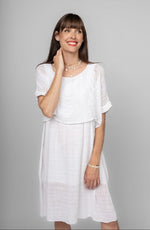 2Pc Dress With Netted Top