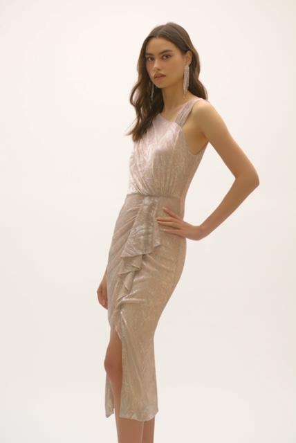 Foiled Novelty Knit Dress