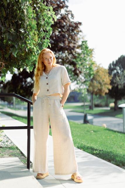 Linen Wide Leg Pants