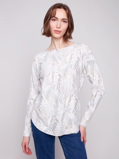 Printed Sweater With Pockets
