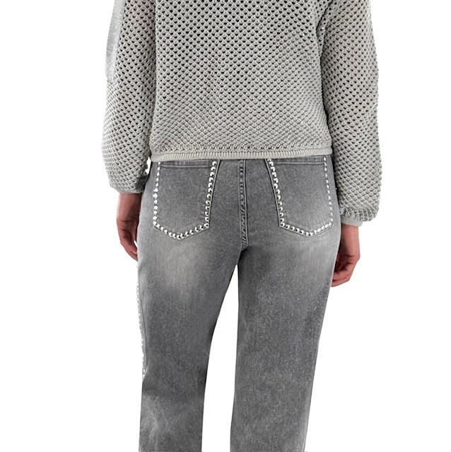 Studded Straight Leg Jeans