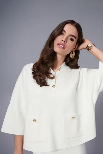 Sweater With Polo Collar