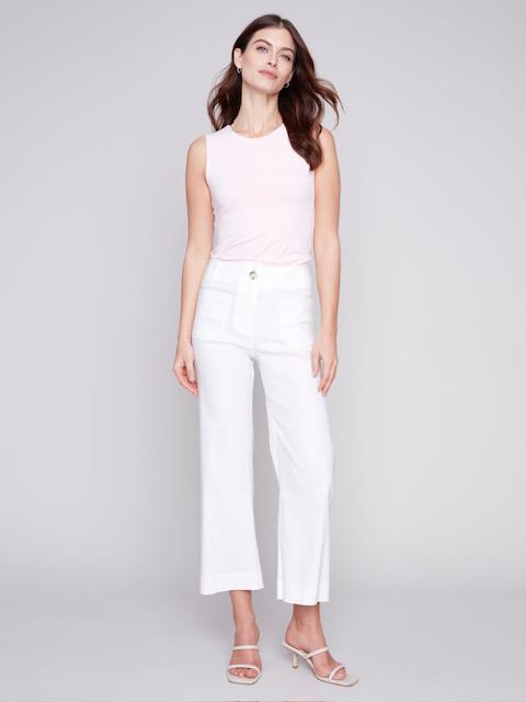 Cropped Straight Leg Pants