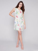 Printed Sleeveless Linen Dress