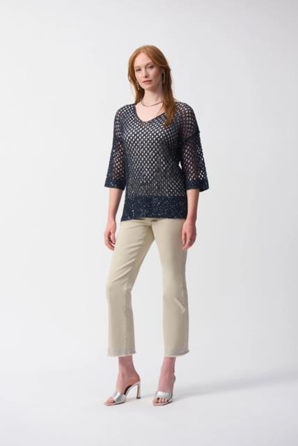 Crochet Sweater With Sequins