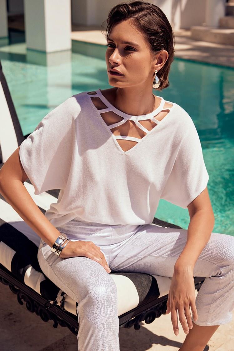 Sweater With Cutout Neckline