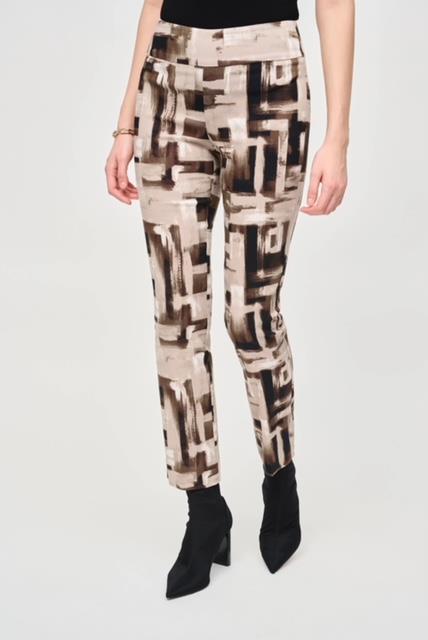 Abstract Print Pull On Pants