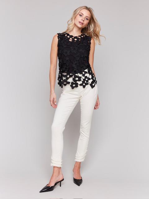 Crochet Crew Neck Top