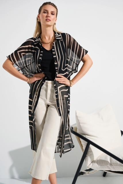 Chiffon Geometric Duster