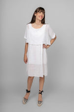 2Pc Dress With Netted Top