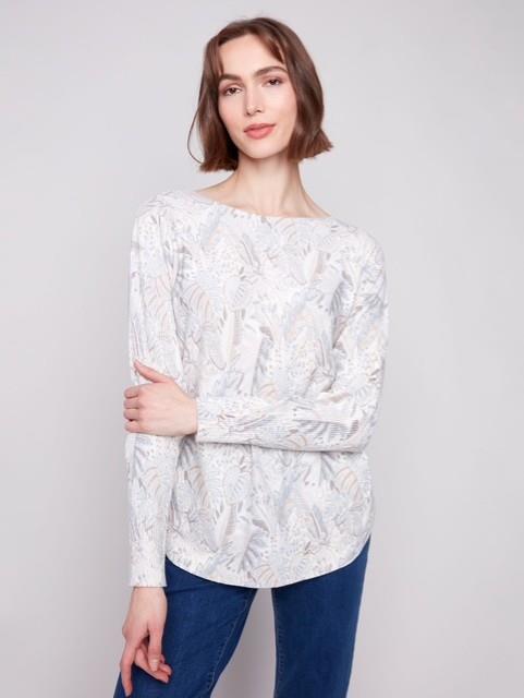 Printed Sweater With Pockets
