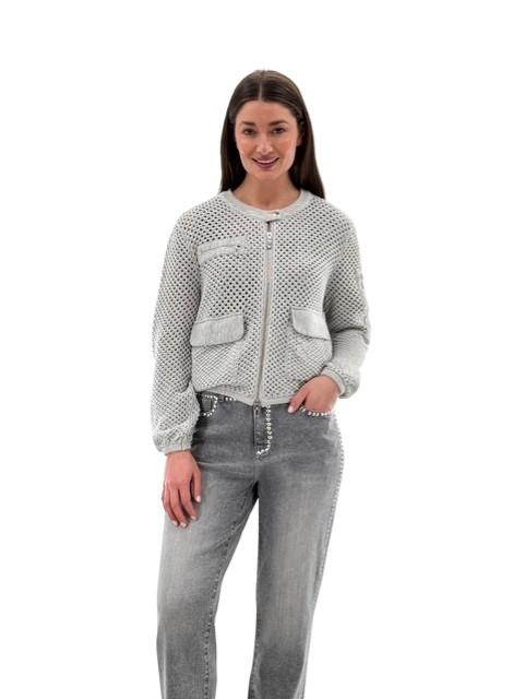 Mesh Front Zipper Jacket