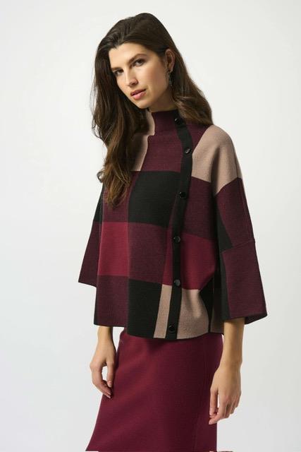 Plaid Knit Sweater