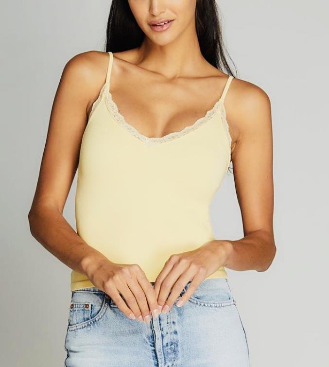 Bamboo Tank With Lace Detail
