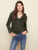 Charlie B Hooded Jean Jacket